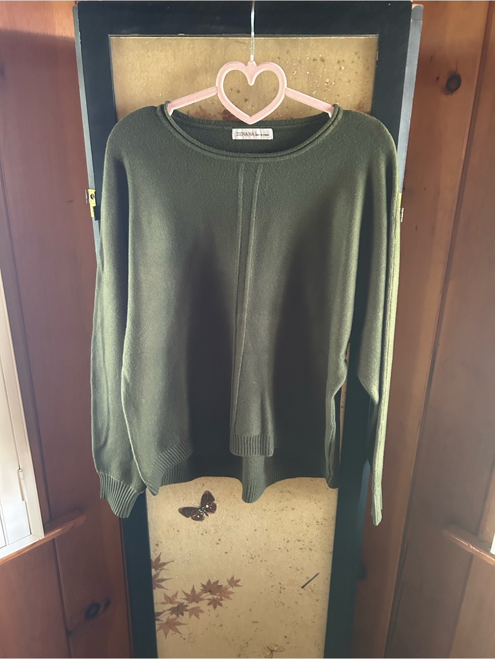 NWOT Zenana Outfitters Olive Green Crewneck Sweater